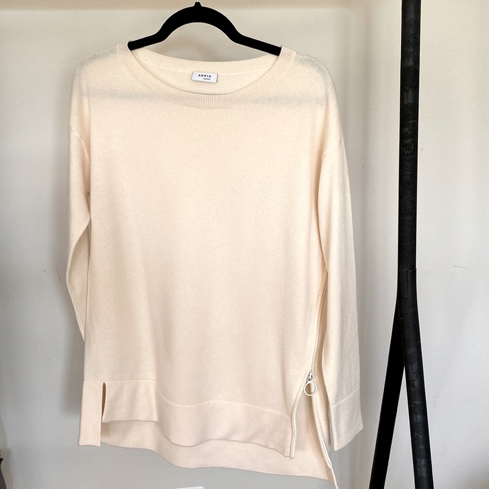 AKRIS punto cream sweater